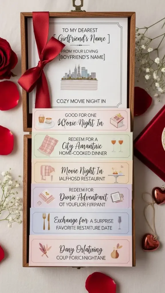 15 Romantic Valentine's Day Gift Ideas for Girlfriend She Will Adore 5 personalized-date-night-coupons