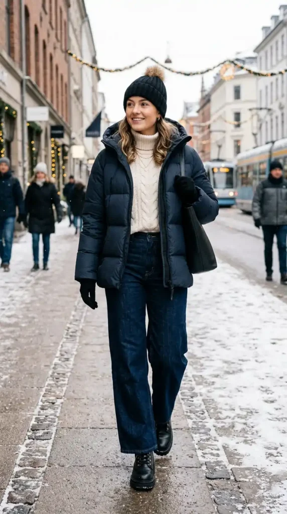 puffer-jacket-with-dark-denim-wide-leg-jeans