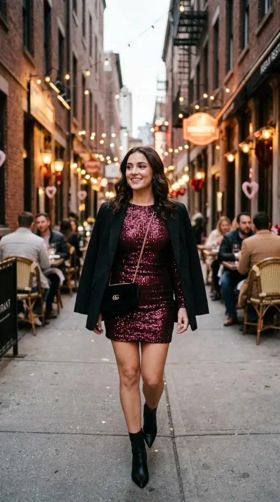 17 Cute Valentine’s Date Night Outfits for Women to Try This Year 6 sequined-glam
