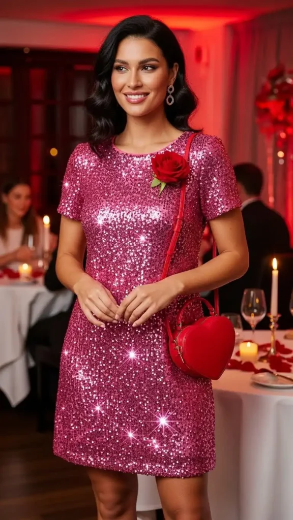 sequined-pink-shift-dress