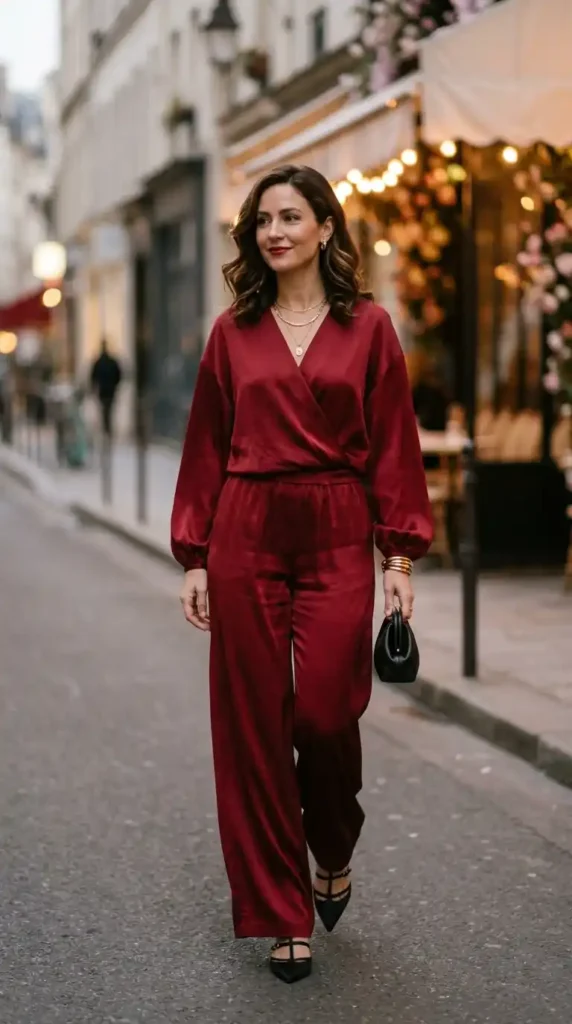 17 Best Dress Code for Valentine’s Day to Look Chic and Stylish 17 silk-matching-set