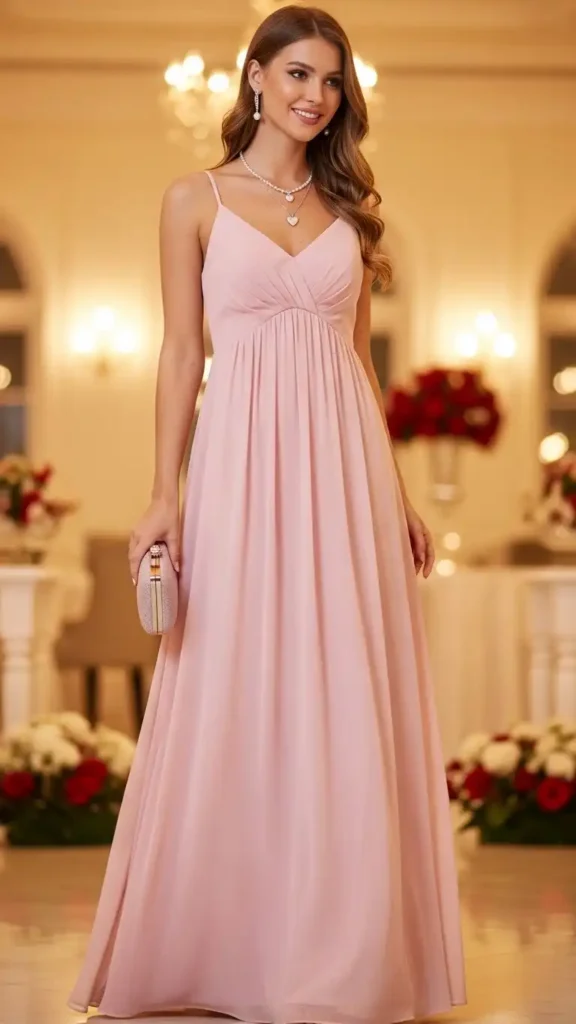 16+ Valentine's Day Outfit For Women: Stylish Ideas to Try This Year 3 soft-pink-dress-for-a-feminine-touch