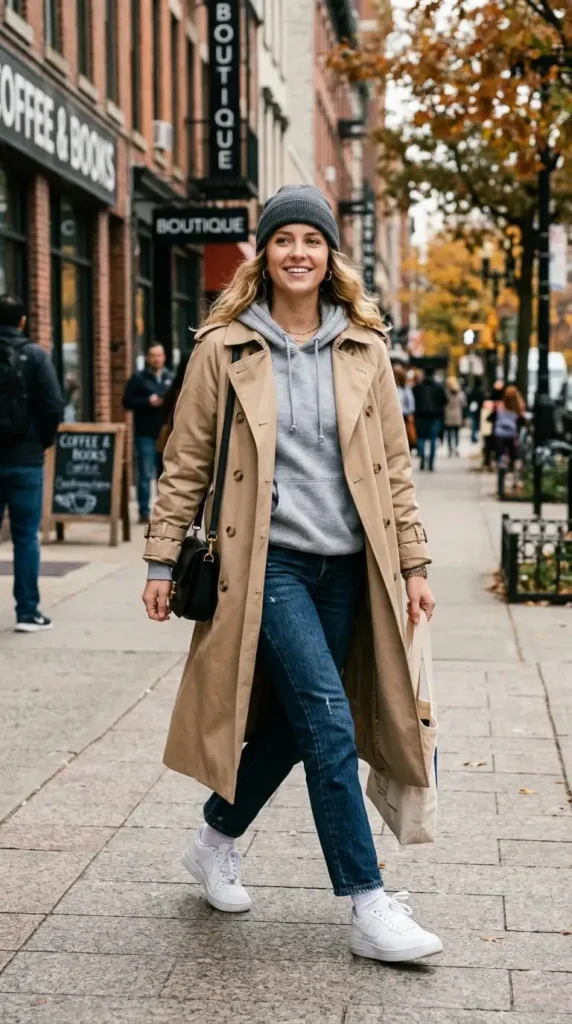 trench-coat-over-hoodie-layering