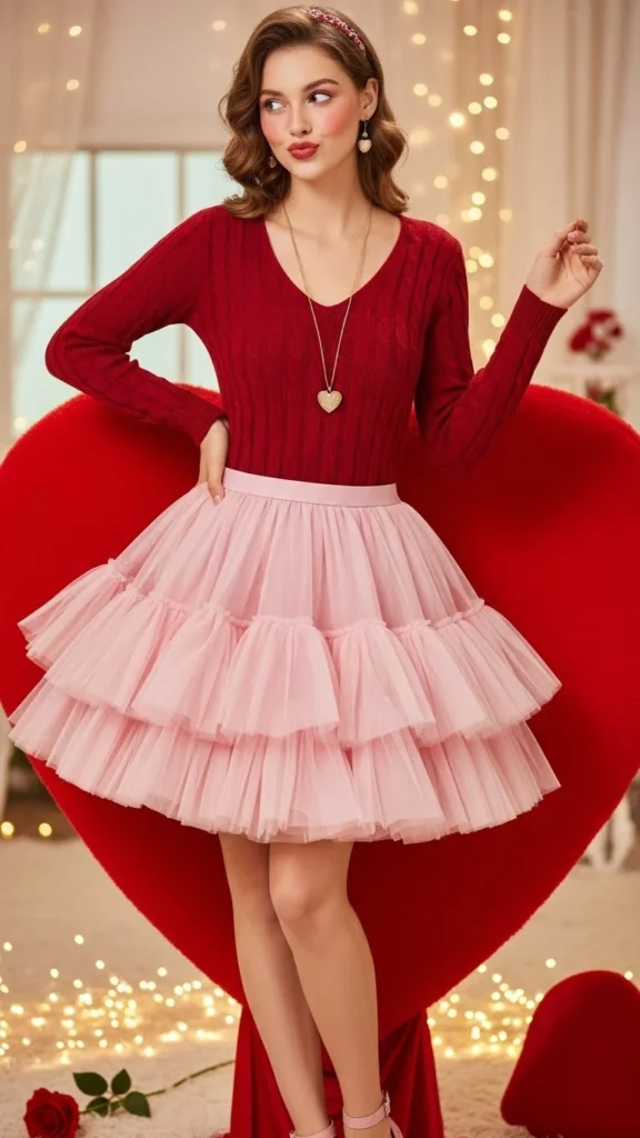 tulle-skirt-with-fitted-sweater