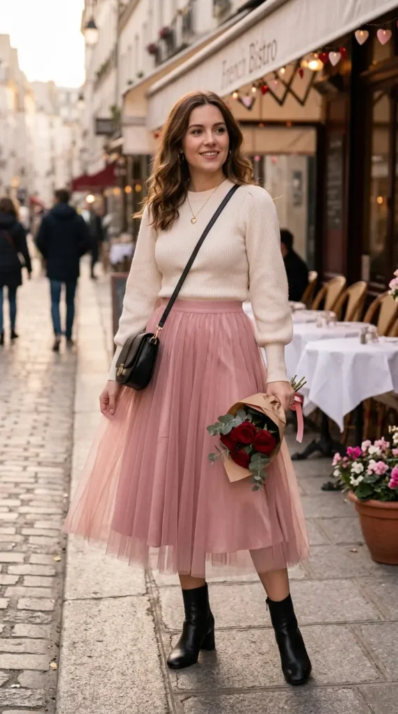 tulle-skirt-with-fitted-sweater