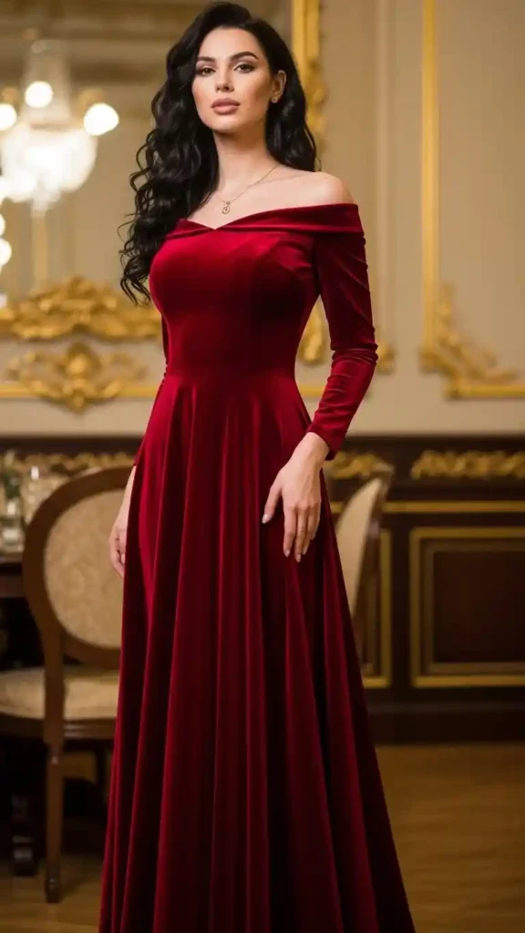 16+ Cute Valentine’s Date Night Outfits for Women to Try This Year 11 velvet-elegance