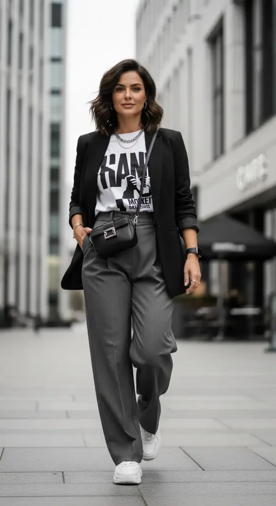 15 Game-Changing Casual Chic Women Outfits You Need Now 15 modern-monochrome-ensembles