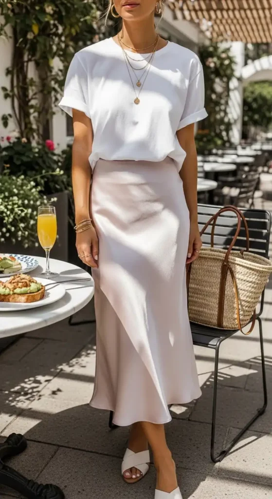 white-t-shirt-with-slip-skirt