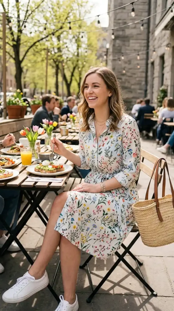 a-shirt-dress-in-a-spring-print