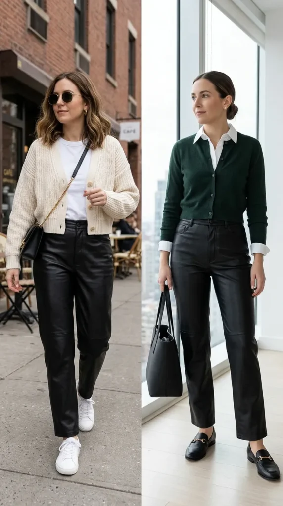 cropped-cardigan-with-leather-pants