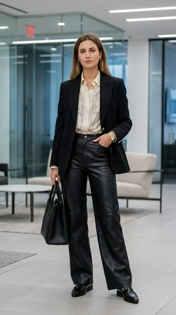 graphic-tee-with-wide-leg-leather-pants