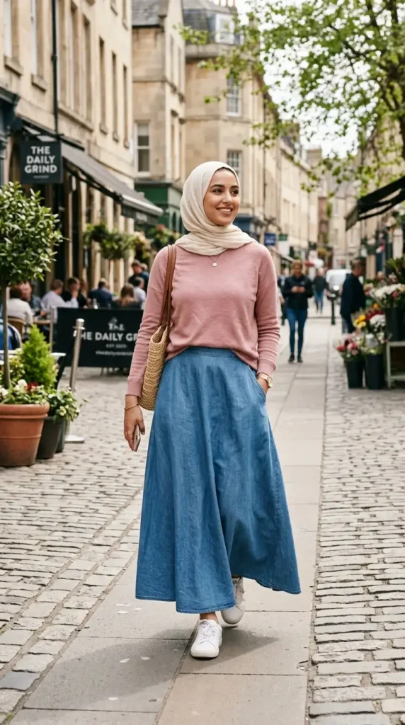 lightweight-sweater-with-a-line-skirt