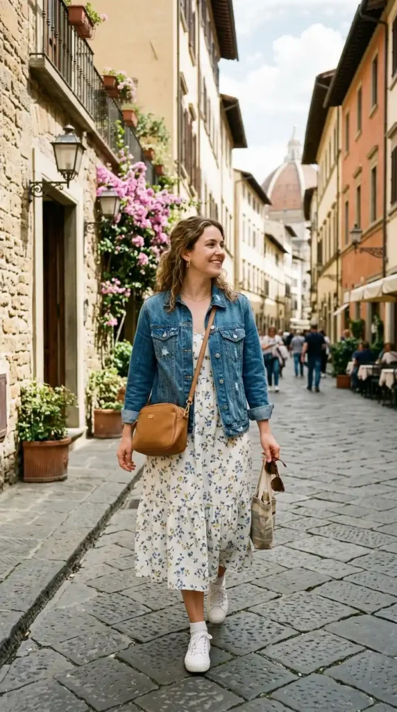 midi-dress-with-denim-jacket
