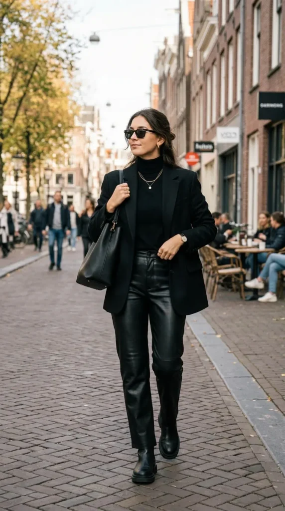 monochrome-black-outfit-with-leather-pants