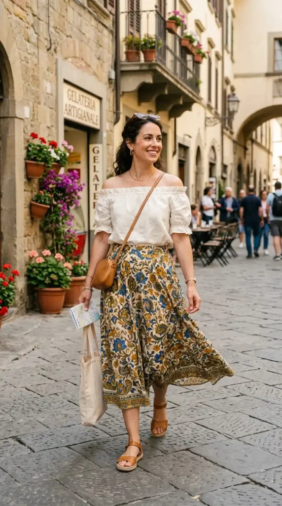 off-shoulder-top-with-flowy-skirt