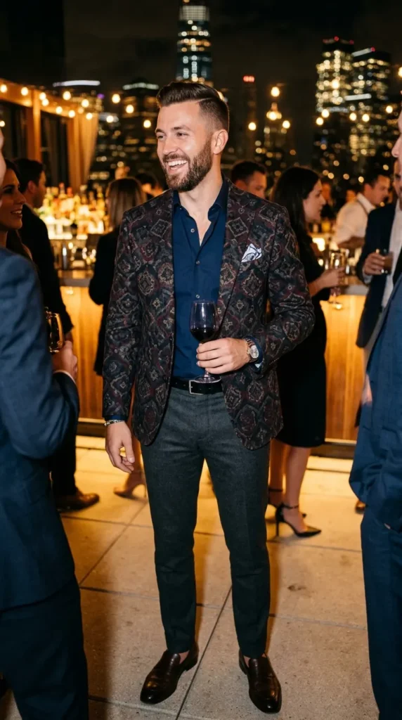 patterned-blazer-with-solid-shirt