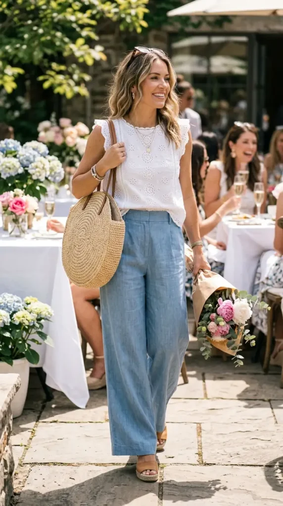 the-linen-wide-leg-trouser-set-with-an-eyelet-top