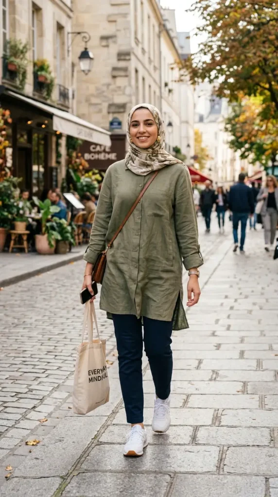 tunic-shirt-with-slim-trousers