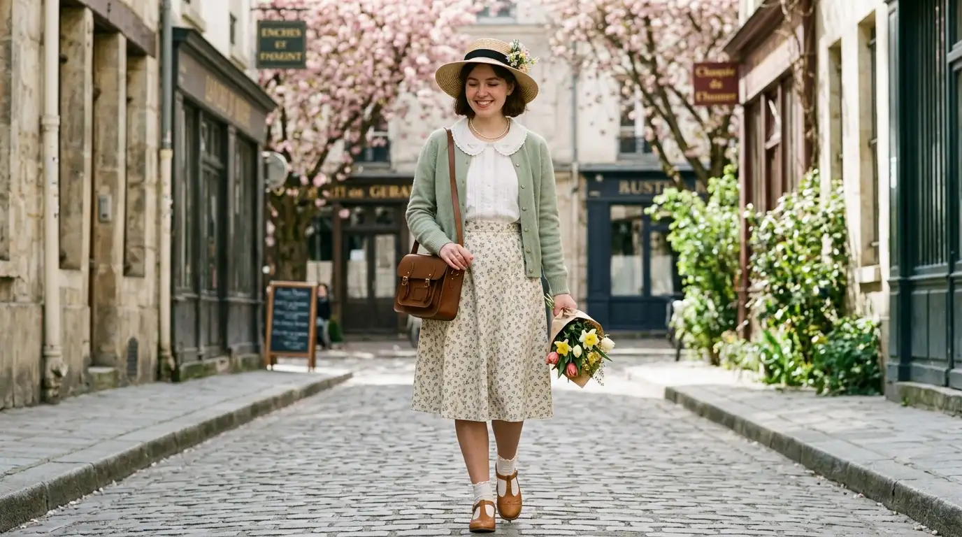 16 Vintage Spring Outfits to Bring Classic Charm to Your Wardrobe 17 16-Vintage-Spring-Outfits-for-a-Romantic-Wardrobe-Refresh