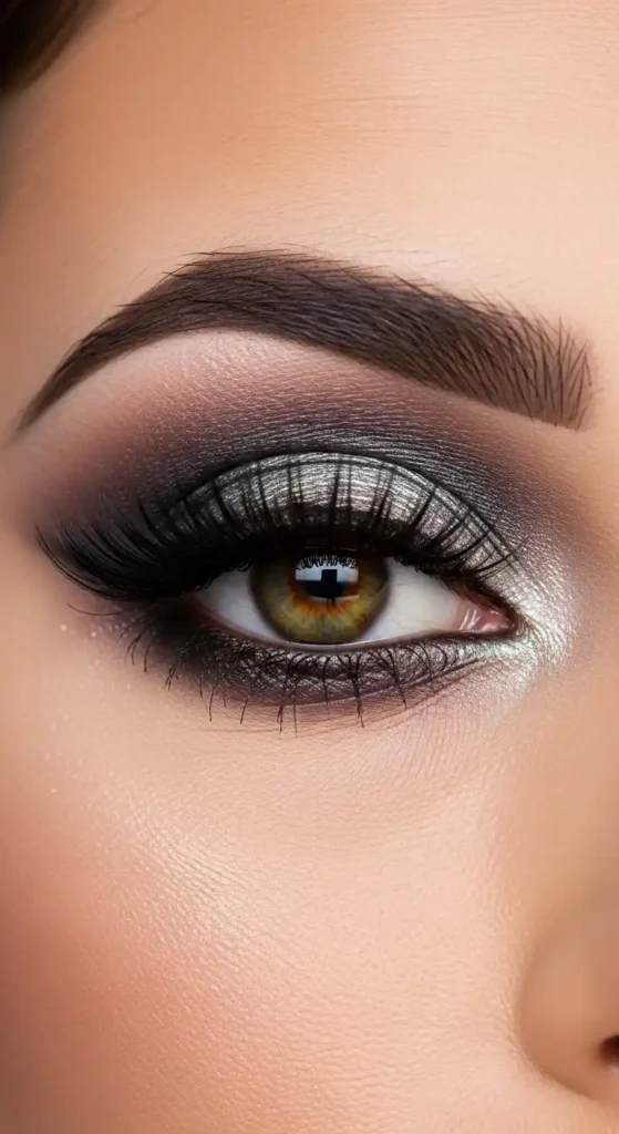 17 Top Glam makeup looks for Parties, Weddings & Night Outs 14 metallic-eye-glam