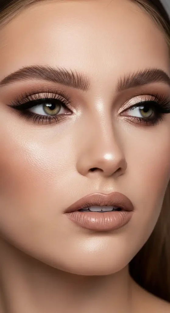 17 Top Glam makeup looks for Parties, Weddings & Night Outs 8 monochromatic-nude-glam