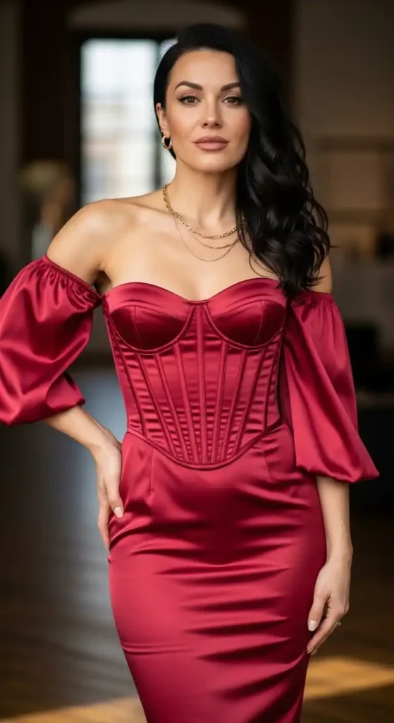 off-shoulder-corset-dress