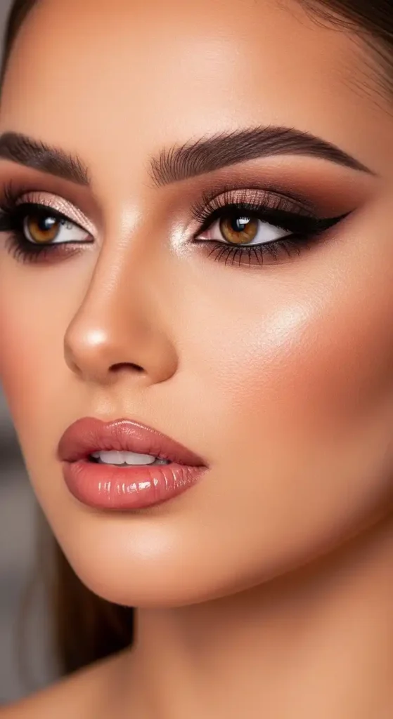 17 Top Glam makeup looks for Parties, Weddings & Night Outs 13 soft-brown-smokey-eyes