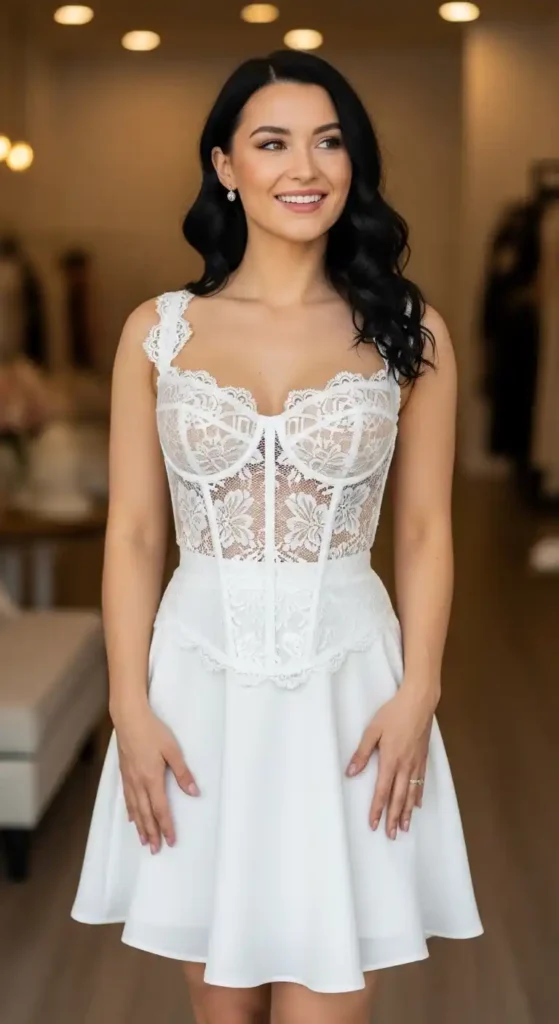 white-lace-corset-with-a-line-skirt