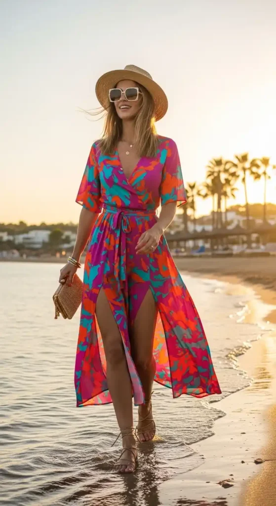 15 Ibiza Outfits to Try Today for a Stylish and Festival-Ready Look 10 wrap-midi-dress-with-slits
