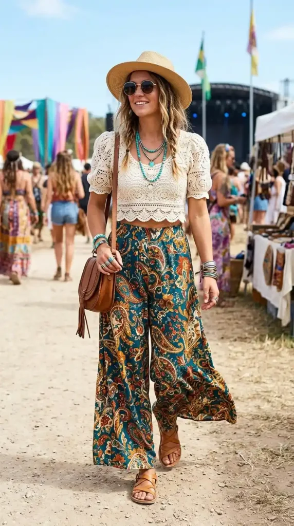 bohemian-palazzo-pants-with-top