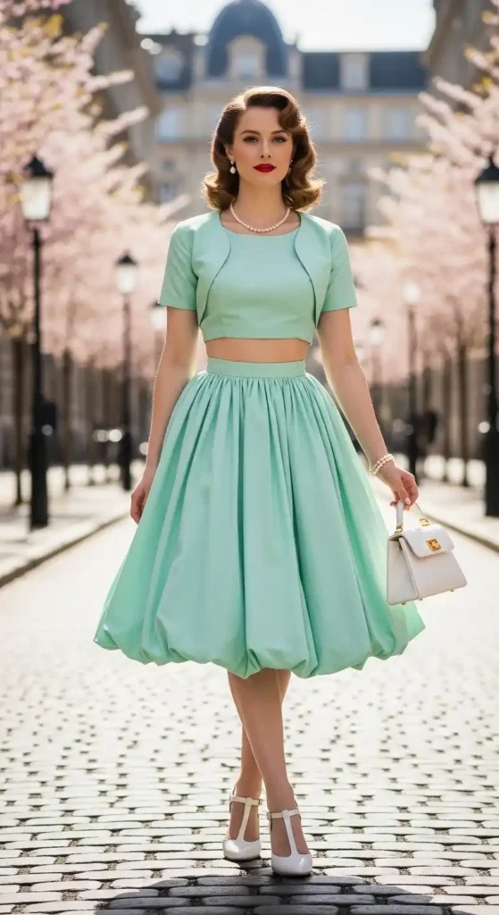bubble-skirt-and-bolero-crop-top