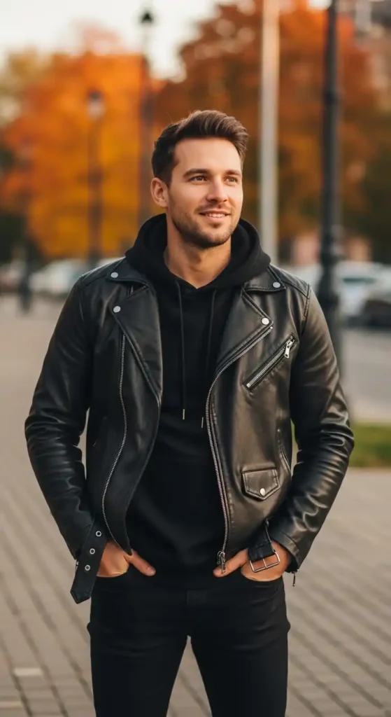 hoodie-under-leather-jacket-with-black-jeans