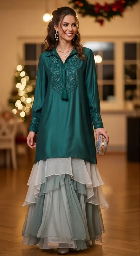 long-shirt-with-layered-skirt