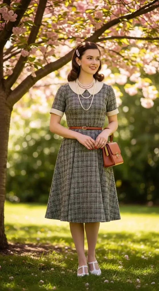 plaid-tweed-dress