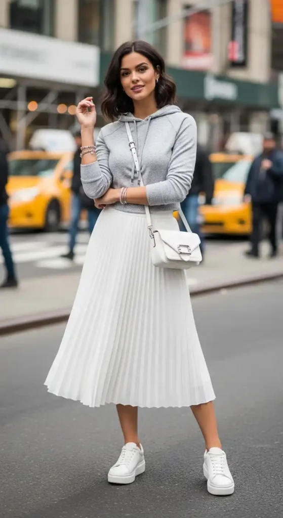 white-skirt-with-a-hoodie