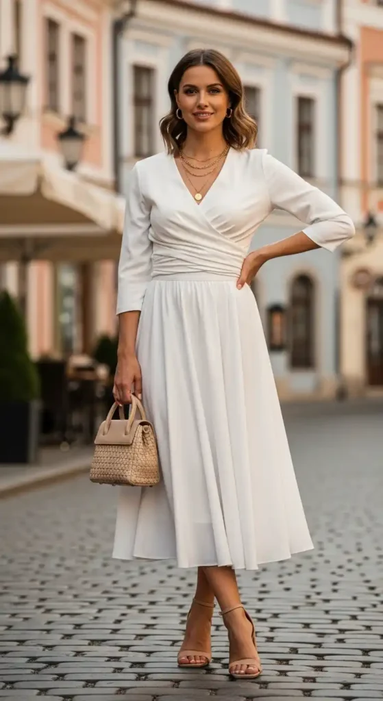 white-skirt-with-a-wrap-top