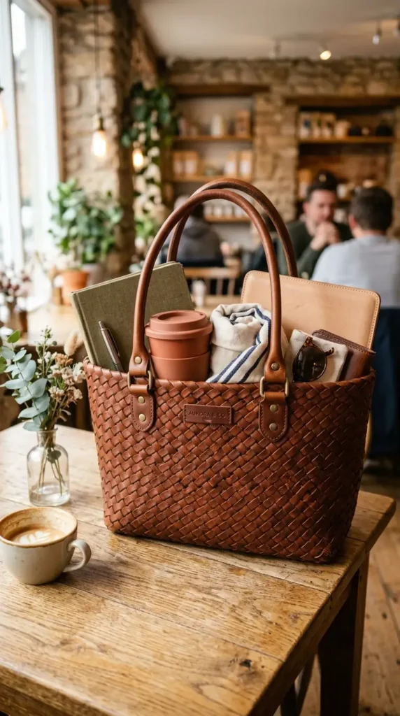 16 Must-Have Tote Bags for Everyday Style and Function 7 brown-leather-basket-tote