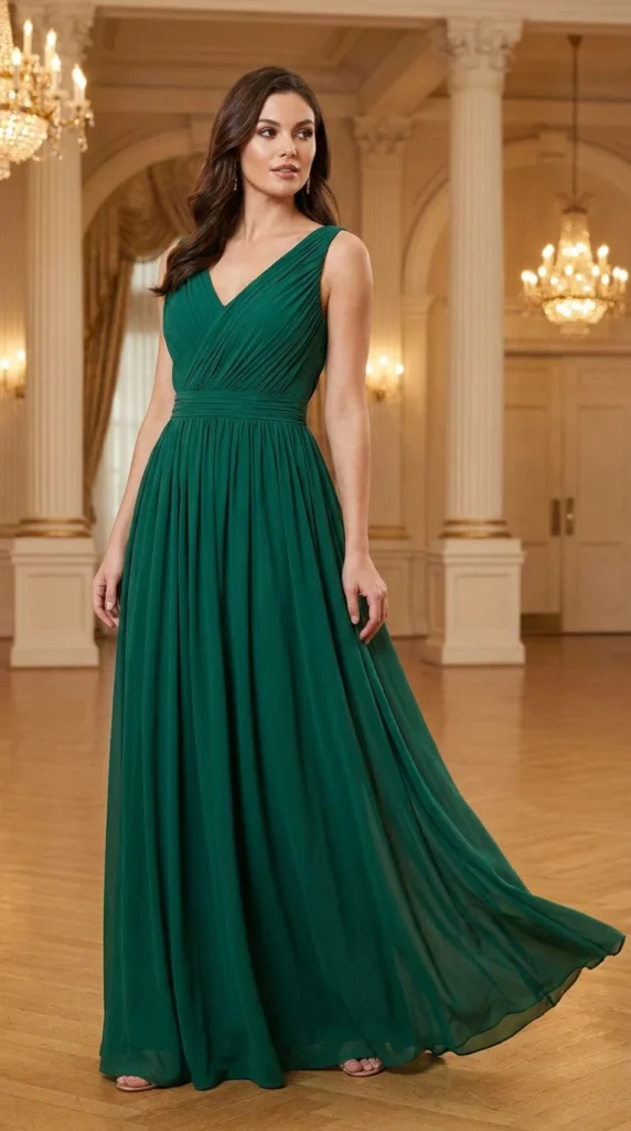 chiffon-draped-pleated-dress
