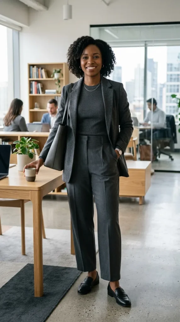 18 Business Casual Outfits That Are Stylish and Comfortable 4 monochrome-fit