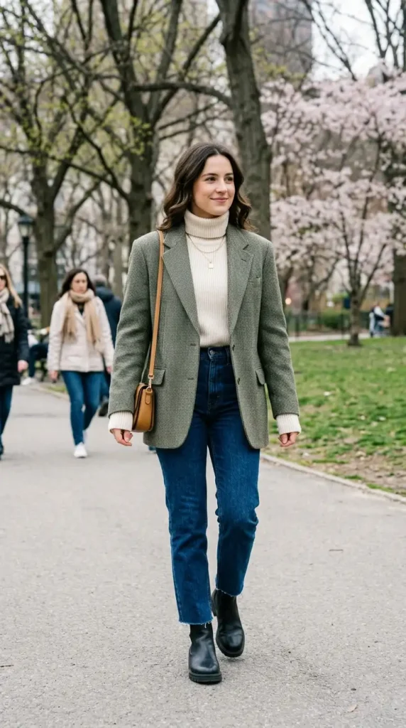 oversized-blazer-over-a-ribbed-turtleneck
