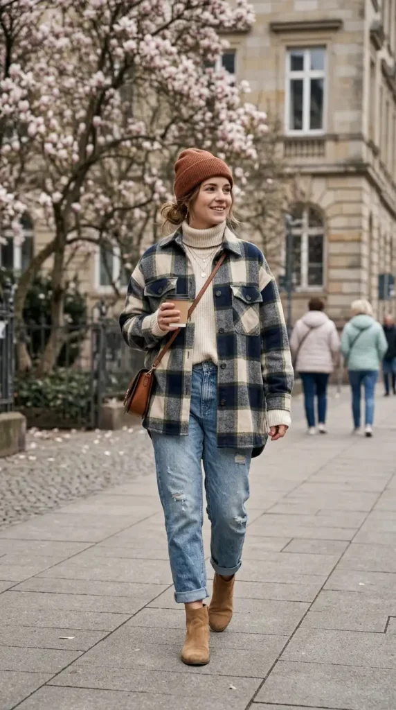 oversized-flannel-shirt-as-an-outer-layer