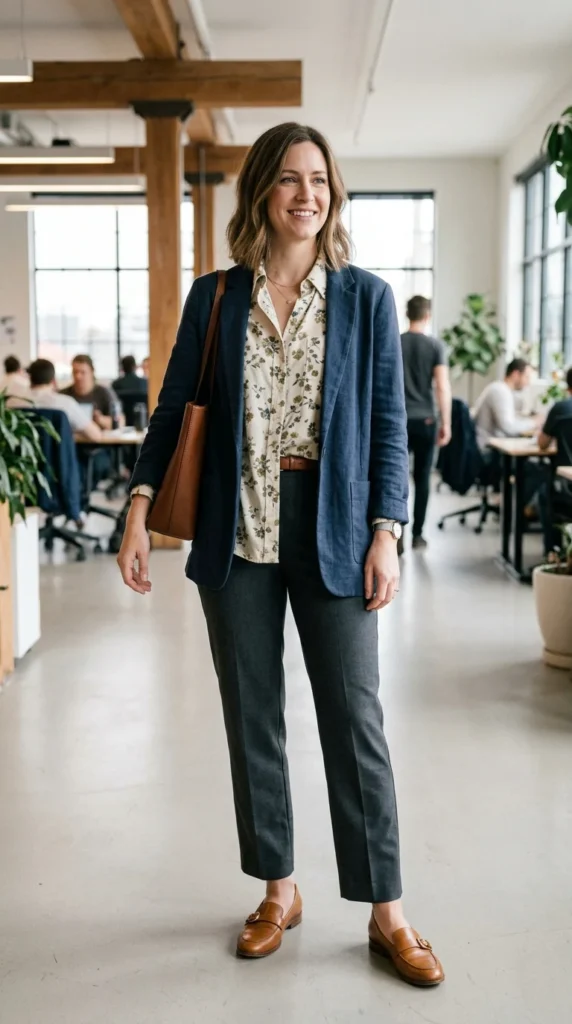 18 Business Casual Outfits That Are Stylish and Comfortable 14 shirt-straight-leg-pants