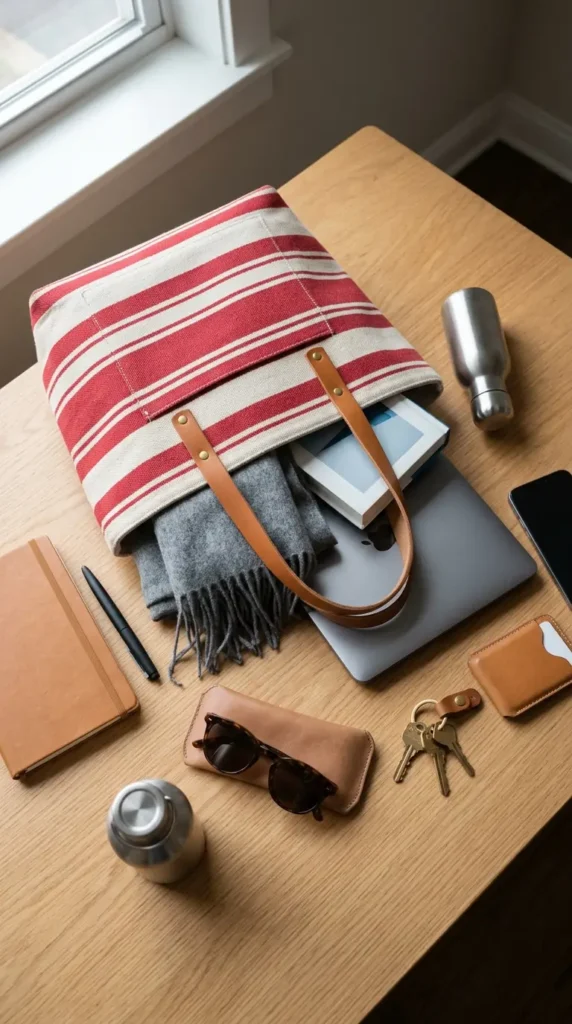 16 Must-Have Tote Bags for Everyday Style and Function 3 stripe-red-tote