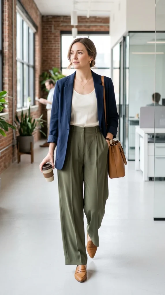 18 Business Casual Outfits That Are Stylish and Comfortable 8 tank-top-pleated-pants