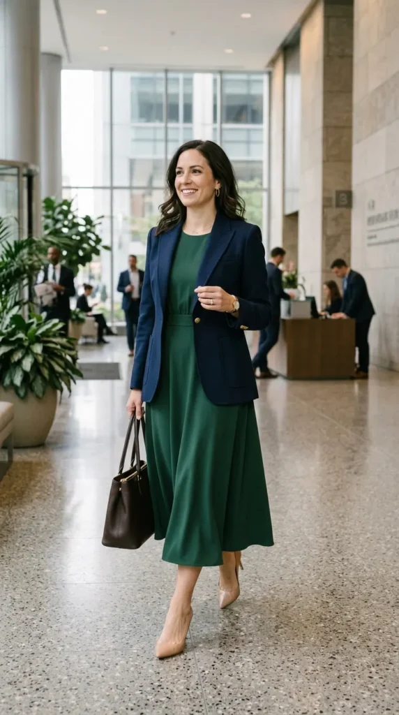 midi-dress-with-structured-blazer