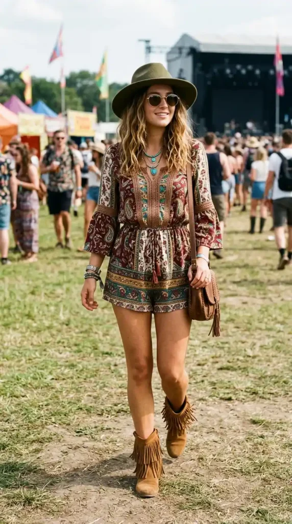 boho-romper-with-fringe-boots