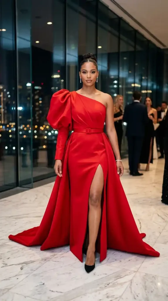 15 Trendy Glamour Dresses Ideas for a Chic & Modern Appearance 16 bold-red-power-gown