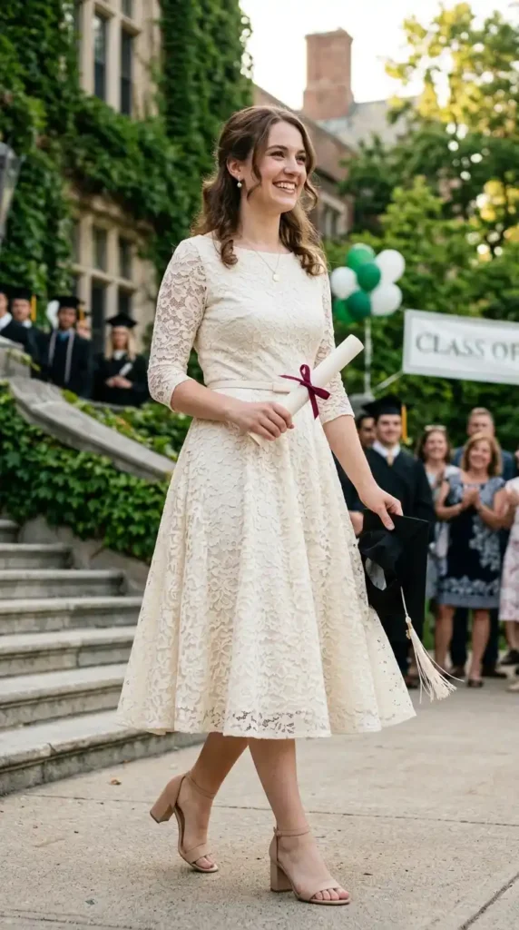 15 Women's Graduation Dress Ideas to Look Elegant on Your Big Day 2 classic-a-line-graduation-dress