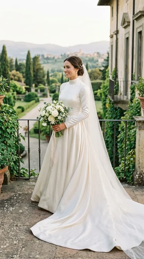 high-neck-elegant-satin-gown