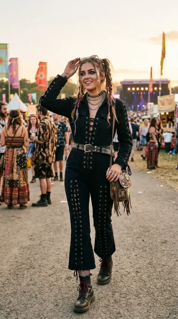 lace-up-jumpsuit-festival-look